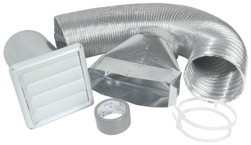 Imperial 6" Louvered/Semi-Ridgid Aluminum Range Hood Wall Vent Kit, White, VT0170