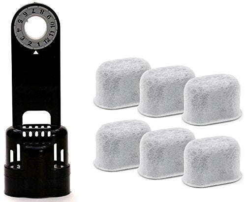 6 Pack Replacement Charcoal Water filter Cartridges with Starter Kit Combo for Keurig K-cup 1.0 Coffee Brewing System by iPartplusmore