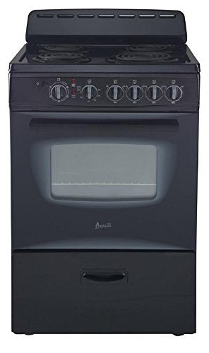 Avanti ER24P1BG 24" Freestanding Electric Range with Deluxe See-Thru Glass Oven Door in Black