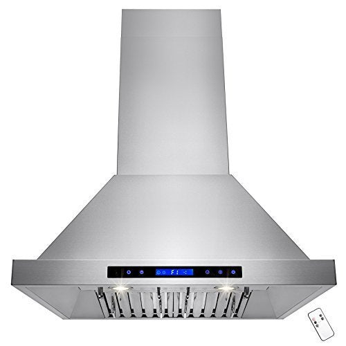 AKDY 30" Stainless Steel Wall Mount Halogen Light Kitchen Vent Cooking Fan Range Hood w/ Baffle Filters