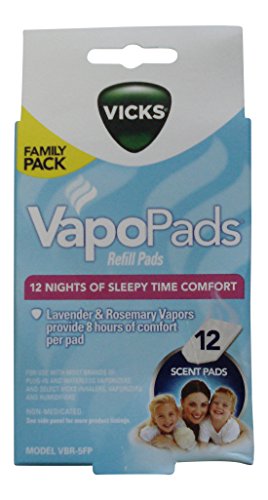 Vicks Sleepy Time Vapor Scented Refill Pads Family Pack, Lavender And Rosemary Scent-12 Pads