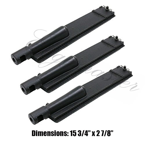 Edgemaster Pack of 3 Replacement Cast Iron Burner for Turbo, Aussie, and Sams Grills