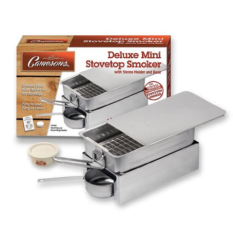 Stovetop Smoker - Camerons Stainless Steel Smoker with Wood Chips - Works over any heat source, indoor or outdoor