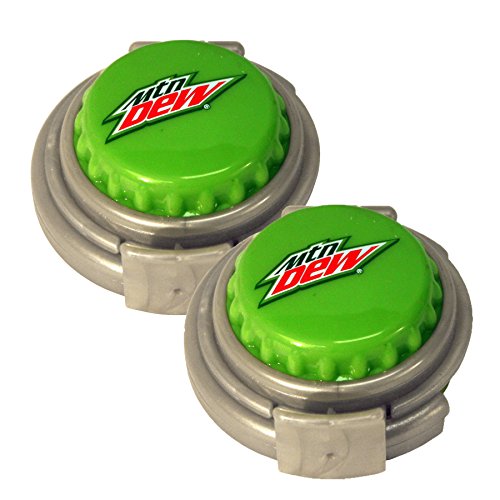 Jokari 1 Count Mountain Dew Modern Logo Fizz Keeper Soda Can Pump and Pour