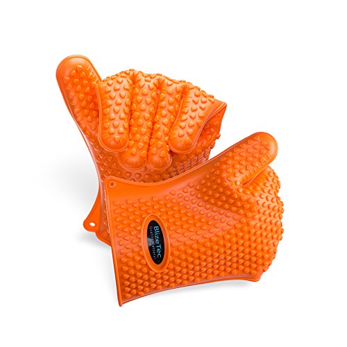 BlizeTec Oven Barbecue Gloves: Heat Resistant, Non-stick yet Waterproof (1 Pair)