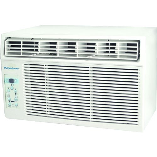 Keystone KSTAW12B 12,000 BTU 115V Window-Mounted Air Conditioner with "Follow Me" LCD Remote Control