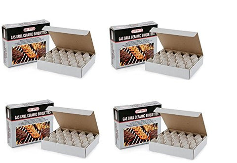 Chef-Master Gas Grill Ceramic Grill Briquettes, Grill Like a Pro Replaces Lava Rocks, 50 Count