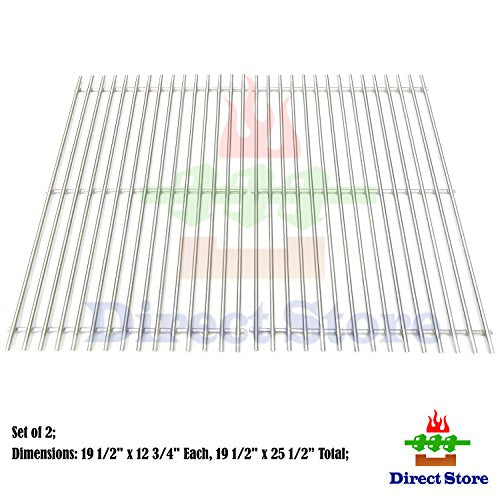 Direct store Parts DS114 Solid Stainless Steel Cooking grids Replacement for Weber Genesis E and S series gas grills, Lowes Model Grills , Weber Original Part 7528 (Aftermarket Parts)