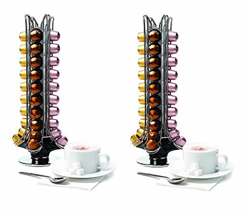 Prepara Espresso Capsule Carousel – Elegant USA designed - Smooth and Silent Rotation – Holds up to 50 Nespresso Capsules