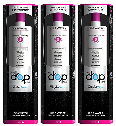 EveryDrop by Whirlpool Refrigerator Water Filter 5 (Pack of 3)