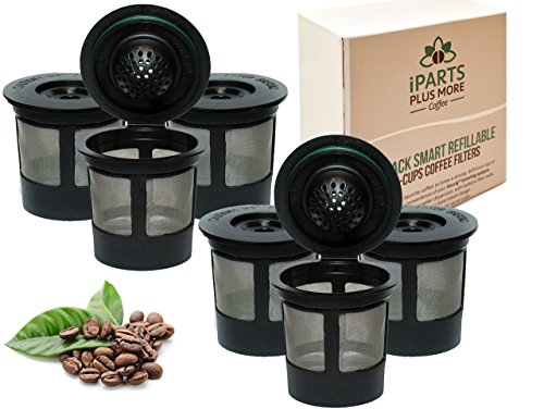 iPartsPlusMore 6 Reusable Single Cup Keurig Solo Filter Pod Coffee Stainless Mesh