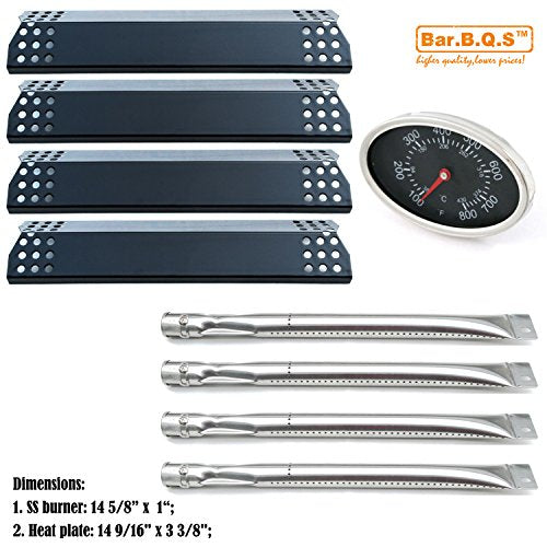 Bar.b.q.s Sunbeam Nexgrill Grill Master 720-0697 Grill Replacement KIT Burners, Porcelain Steel Heat Plates,Temp Gauge 4-pack, 97371, 14251