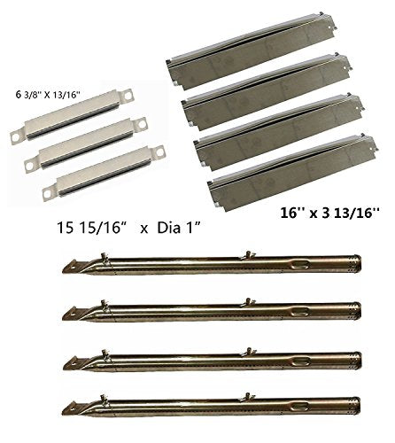 Hongso Charbroil 463247310, 463257010 Replacement KIT Burner,crossover Tubes, heat Shield-4pk (SBD731-SPC321-SBE592)