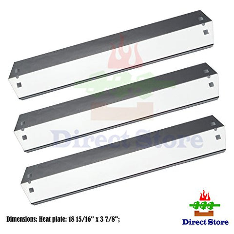 Direct store Parts DP105 (3-pack) Porcelain Steel Heat plates Replacement CharGriller 3001,3008,3030,4000,5050,5252; King Griller 3008,5252 Gas Grill