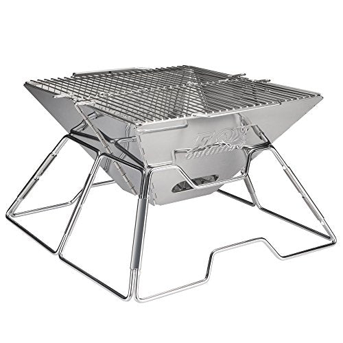 Quick Grill Medium: Original Folding Charcoal BBQ Grill Made from Stainless Steel