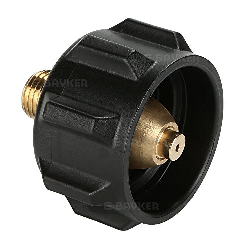 E-BAYKER QCC1/Type1 Propane 1/4 Inch ACME Nut Plug Adapter Gas Regulator Valve Fitting with Excess Flow x 1/4 Inch Male Pipe Thread - 100% Solid Brass