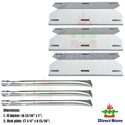 Direct store Parts Kit DG104 Replacement Charmglow Home Depot 3 Burner 720-0230; 720-0036-HD-05 Gas Grill Burners & Heat Plates