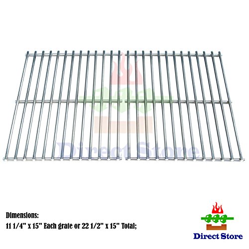 Direct store Parts DS112 Solid Stainless Steel Cooking grids Replacement Weber BBQ Stainless Steel Cooking Grill Grid Grate 7521 7523 9855 (Aftermarket Parts)