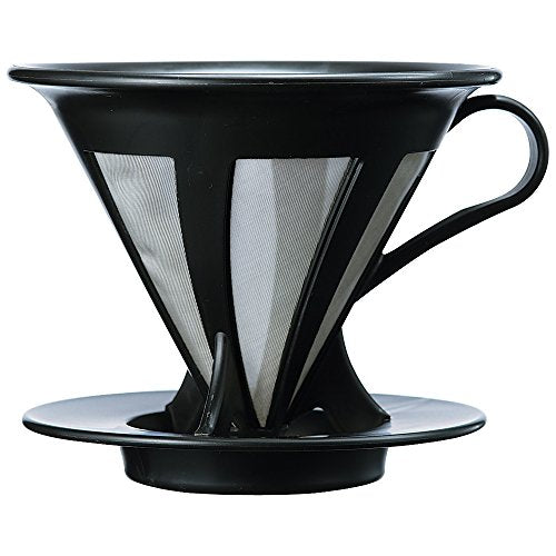 Hario Cafeor Stainless Steel Coffee Dripper (Size 02, Black)