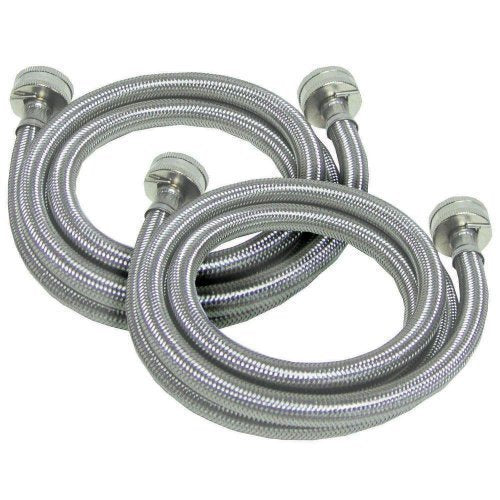 Frigidaire 2 x 6 ft. Stainless Steel Braided Washer Hoses, 2SSFILHOSE