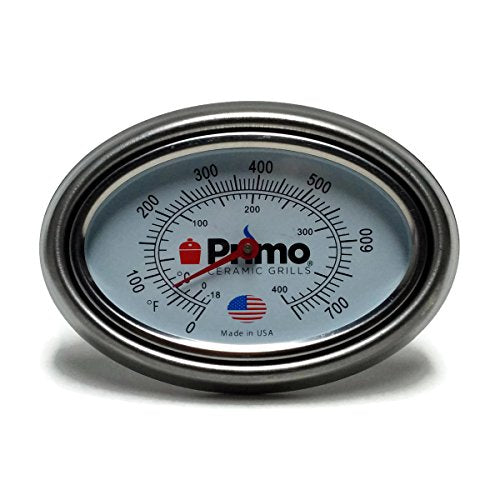 Primo Grill Thermometer and Bezel Combo for Primo Ceramic Grills - Now 200% Larger and Ability to Calibrate