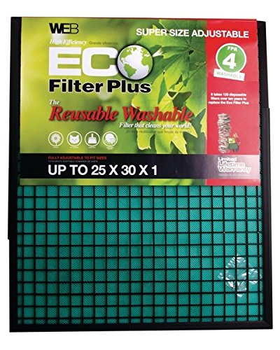 WEB Eco Plus Filter (Adjustable Washable, 25x30-Inch, 1pc),WP2530