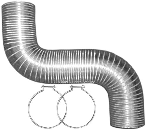 Builders Best 010460 4" X 8' Dryer Vent Kit With Metal Clamps