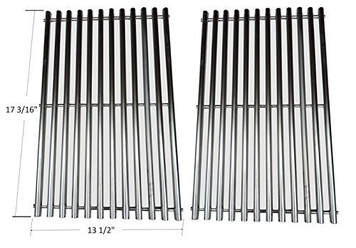 BBQ funland GS9812 NEW Stainless Steel Cooking Grid Replacement for Uniflame, Grill Master, Brinkmann and Nexgrill Gas Grills, Set of 2