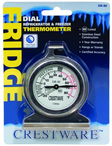 Crestware Dial Refrigerator/Freezer Thermometer