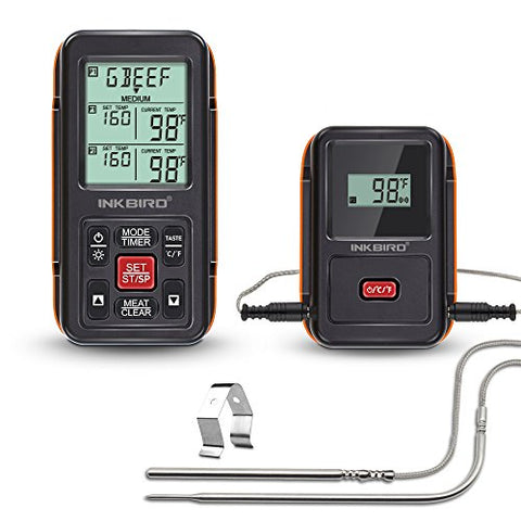 Inkbird Thermometer Cooking Remote Wireless 1000 Feet/300M Meat with Food-grade Probes for BBQ/Grill/Oven/Smoker