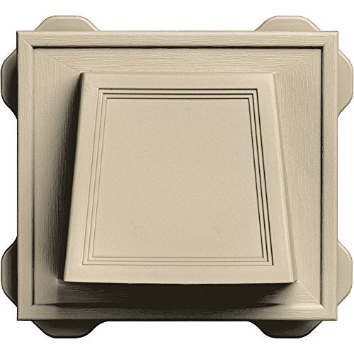 Builders Edge 140116774011 4" Hooded Dryer Vent 011, Sandalwood