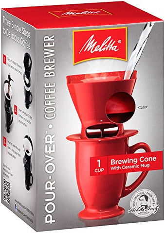 Melitta Coffee Maker, Single Cup Pour-Over Brewer with Travel Mug (Pack of 2)