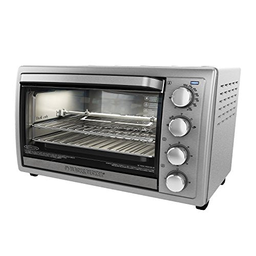 BLACK+DECKER Rotisserie Convection Countertop Toaster Oven, Silver,  TO4314SSD