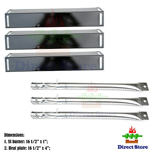 Direct store Parts Kit DG116 Replacement BBQ Grillware GGPL-2100 Gas Grill Burners, Heat Plates-3 pack