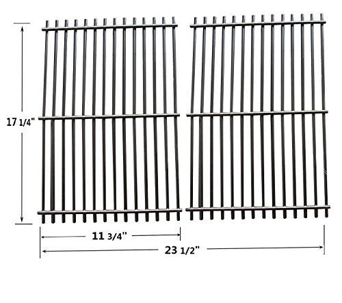 9930 Stainless Steel Cooking Grill Grid / Grate Replacement for Weber 9930 Ducane Lowes Model Grills, Set of 2