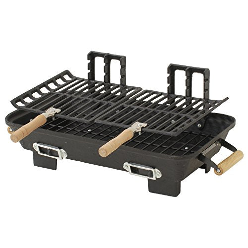 Marsh Allen 30052AMZ Kay Home Product's Cast Iron Hibachi Charcoal Grill, 10 by 18-Inch