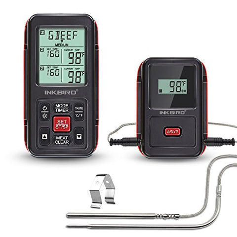 Inkbird Thermometer Cooking Remote Wireless 1000 Feet/300M Meat with Food-grade Probes for BBQ/Grill/Oven/Smoker