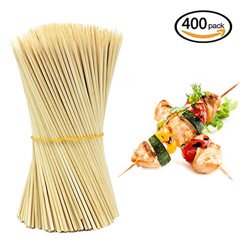 Hysagtek 400 Wooden Bamboo Skewers Sticks