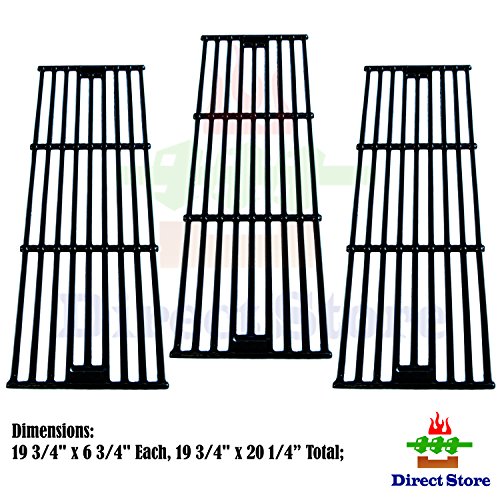 Direct store Parts DC114 (3-pack) Porcelain Cast Iron Cooking grid Replacement Chargriller, King Griller Gas Grill