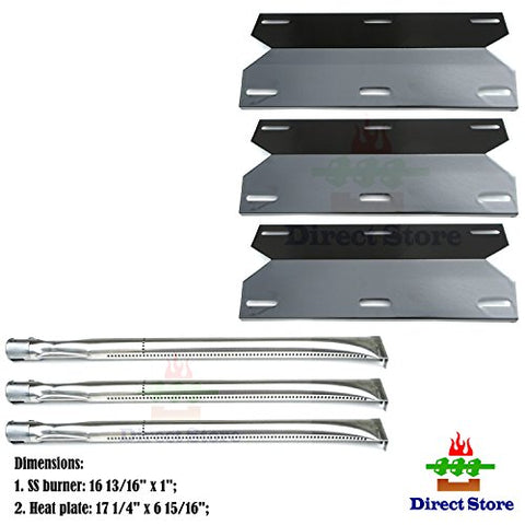 Direct store Parts Kit DG104 Replacement Charmglow Home Depot 3 Burner 720-0230; 720-0036-HD-05 Gas Grill Burners & Heat Plates
