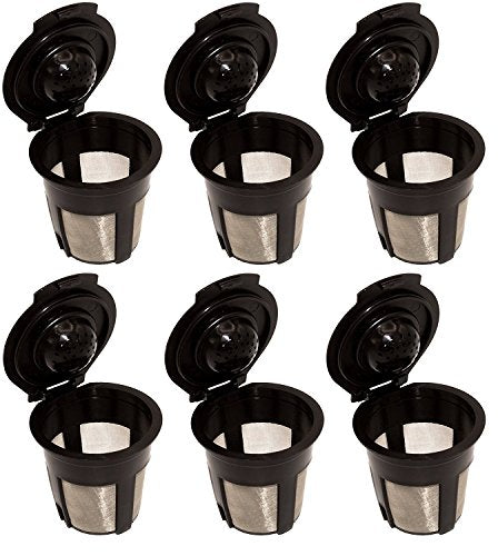 Blendin 6 x Single Coffee Pod Filters Compatible Keurig K Cup Coffee Maker System, Reusable