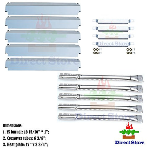 Direct store Parts Kit DG178 Replacement Charbroil Commercial 463268806 Gas Grill Burner,Carryover Tubes,Heat Plates