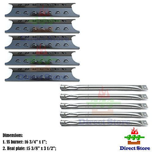 Direct store Parts Kit DG193 Replacement Master Forge 5 Burner Gas Grill L3218, 3218LTN Grill Burner, Heat Plate
