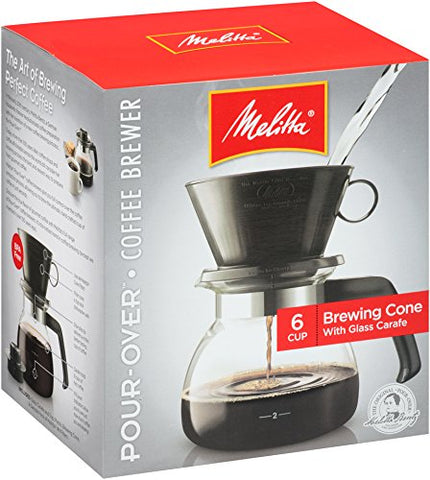 Melitta Coffee Maker, Single Cup Pour-Over Brewer with Travel Mug (Pack of 2)