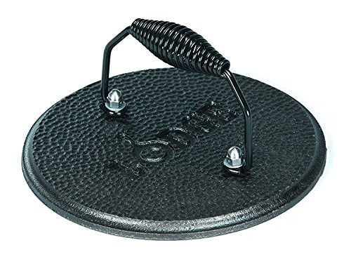 Lodge LGPR3 Cast Iron Round Grill Press, Pre-Seasoned, 7.5-inch