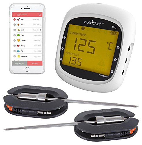 NutriChef PRTPWIRBBQ80PG Replacement Thermometer Probes for PWIRBBQ80