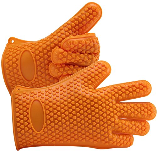 WONTECHMI BBQ Gloves, Ultra Thick and Waterproof, Heat Resistant Barbecue Grilling Cooking Gloves for Barbeque, Oven, Cooking, Frying, Baking, Smoking, Potholder, Garden, Mother's Day Gift