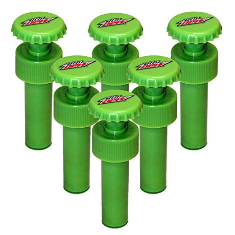 Jokari Mountain Dew Modern Logo Fizz Keeper Pump Cap Soda Bottle