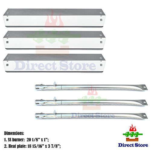Direct store Parts Kit DG151 Replacement Chargriller 3001,3008,3030,4000,5050,5252; King Griller 3008,5252 Gas Grill Burner & Heat Plate