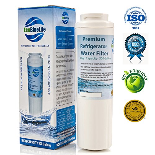 EcoBlueLife Whirlpool Maytag UKF8001, EDR4RXD1 4396395, Pur Filter 4, Kenmore 46-9005, Mist, More Pure, Compatible Refrigerator Water Filter Replacement